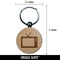 Vintage TV Television Silhouette Engraved Wood Round Keychain Tag Charm